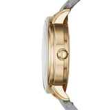 Buy Shop Marc Jacobs Fergus Grey Dial Grey Leather Strap Watch for Women - MBM8654 USA Online