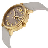 Buy Shop Marc Jacobs Fergus Grey Dial Grey Leather Strap Watch for Women - MBM8654 USA Online