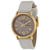 Buy Shop Marc Jacobs Fergus Grey Dial Grey Leather Strap Watch for Women - MBM8654 USA Online