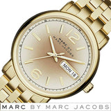 Buy Shop Marc Jacobs Fergus Gunmetal Grey Dial Gold Steel Strap Watch for Women - MBM3429 USA Online