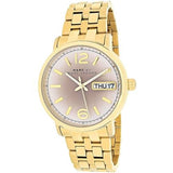 Buy Shop Marc Jacobs Fergus Gunmetal Grey Dial Gold Steel Strap Watch for Women - MBM3429 USA Online