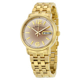 Buy Shop Marc Jacobs Fergus Gunmetal Grey Dial Gold Steel Strap Watch for Women - MBM3429 USA Online