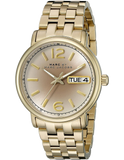 Buy Shop Marc Jacobs Fergus Gunmetal Grey Dial Gold Steel Strap Watch for Women - MBM3429 USA Online