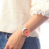 Buy Shop Marc Jacobs Fergus Orange Dial Rose Gold Steel Strap Watch for Women - MBM8648 USA Online