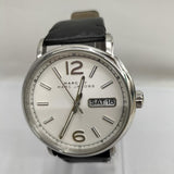 Buy Shop Marc Jacobs Fergus White Dial Black Leather Strap Watch for Men - MBM5076 USA Online
