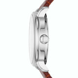 Buy Shop Marc Jacobs Fergus White Dial Brown Leather Strap Watch for Men - MBM5080 USA Online