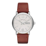 Buy Shop Marc Jacobs Fergus White Dial Brown Leather Strap Watch for Men - MBM5080 USA Online