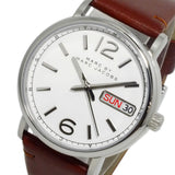 Buy Shop Marc Jacobs Fergus White Dial Brown Leather Strap Watch for Women - MBM8649 USA Online
