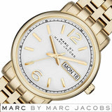 Buy Shop Marc Jacobs Fergus White Dial Gold Steel Strap Watch for Women - MBM8647 USA Online