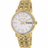 Buy Shop Marc Jacobs Fergus White Dial Gold Steel Strap Watch for Women - MBM8647 USA Online