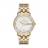 Buy Shop Marc Jacobs Fergus White Dial Gold Steel Strap Watch for Women - MBM8647 USA Online