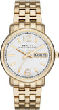 Buy Shop Marc Jacobs Fergus White Dial Gold Steel Strap Watch for Women - MBM8647 USA Online