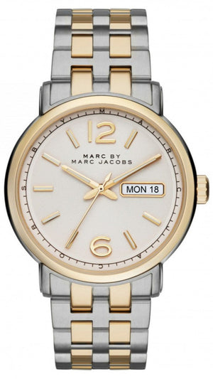 Buy Shop Marc Jacobs Fergus White Dial Two Tone Steel Strap Watch for Men - MBM5079 USA Online
