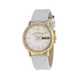Buy Shop Marc Jacobs Fergus White Dial White Leather Strap Watch for Women - MBM8653 USA Online