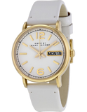 Buy Shop Marc Jacobs Fergus White Dial White Leather Strap Watch for Women - MBM8653 USA Online