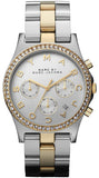 Buy Shop Marc Jacobs Henry Chronograph Silver Dial Two Tone Steel Strap Watch for Women - MBM3197 USA Online
