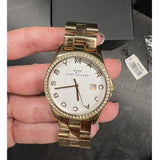 Buy Shop Marc Jacobs Henry Diamonds White Dial Gold Steel Strap Watch for Women - MBM3045 USA Online