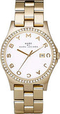 Buy Shop Marc Jacobs Henry Diamonds White Dial Gold Steel Strap Watch for Women - MBM3045 USA Online