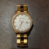 Buy Shop Marc Jacobs Henry Diamonds White Dial Rose Gold Steel Strap Watch for Women - MBM3079 USA Online