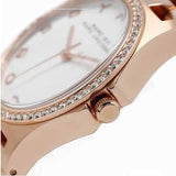 Buy Shop Marc Jacobs Henry Diamonds White Dial Rose Gold Steel Strap Watch for Women - MBM3079 USA Online