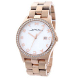 Buy Shop Marc Jacobs Henry Diamonds White Dial Rose Gold Steel Strap Watch for Women - MBM3079 USA Online