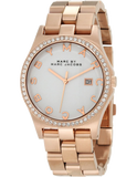 Buy Shop Marc Jacobs Henry Diamonds White Dial Rose Gold Steel Strap Watch for Women - MBM3079 USA Online
