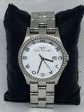 Buy Shop Marc Jacobs Henry Diamonds White Dial Silver Steel Strap Watch for Women - MBM3044 USA Online