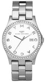 Buy Shop Marc Jacobs Henry Diamonds White Dial Silver Steel Strap Watch for Women - MBM3044 USA Online