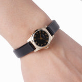 Buy Shop Marc Jacobs Henry Dinky Black Dial Black Leather Strap Watch for Women - MBM1240 USA Online