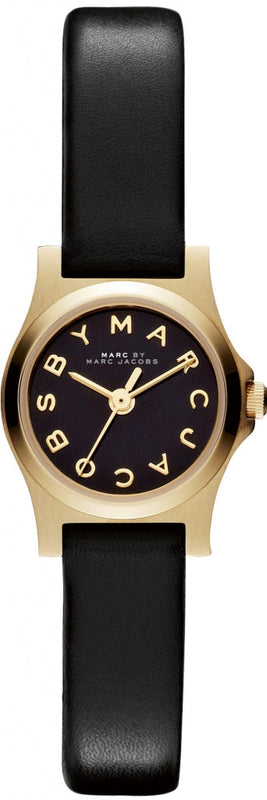 Buy Shop Marc Jacobs Henry Dinky Black Dial Black Leather Strap Watch for Women - MBM1240 USA Online