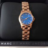 Buy Shop Marc Jacobs Henry Dinky Blue Dial Rose Gold Steel Strap Watch for Women - MBM3204 USA Online