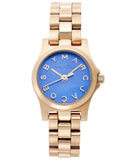 Buy Shop Marc Jacobs Henry Dinky Blue Dial Rose Gold Steel Strap Watch for Women - MBM3204 USA Online