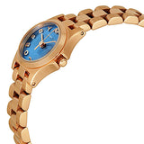 Buy Shop Marc Jacobs Henry Dinky Blue Dial Rose Gold Steel Strap Watch for Women - MBM3204 USA Online