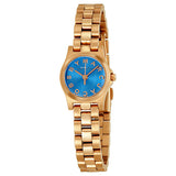 Buy Shop Marc Jacobs Henry Dinky Blue Dial Rose Gold Steel Strap Watch for Women - MBM3204 USA Online