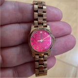 Buy Shop Marc Jacobs Henry Dinky Pink Dial Rose Gold Steel Strap Watch for Women - MBM3203 USA Online