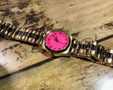 Buy Shop Marc Jacobs Henry Dinky Pink Dial Rose Gold Steel Strap Watch for Women - MBM3203 USA Online
