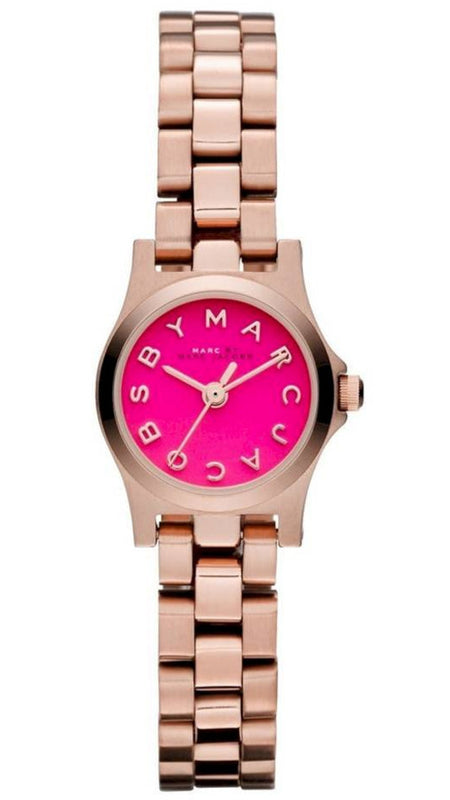 Buy Shop Marc Jacobs Henry Dinky Pink Dial Rose Gold Steel Strap Watch for Women - MBM3203 USA Online