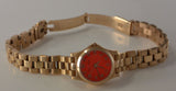 Buy Shop Marc Jacobs Henry Dinky Red Dial Gold Steel Strap Watch for Women - MBM3202 USA Online