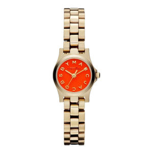 Buy Shop Marc Jacobs Henry Dinky Red Dial Gold Steel Strap Watch for Women - MBM3202 USA Online