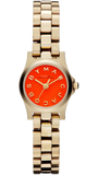 Buy Shop Marc Jacobs Henry Dinky Red Dial Gold Steel Strap Watch for Women - MBM3202 USA Online