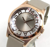 Buy Shop Marc Jacobs Henry Dinky Skeleton Beige Dial Beige Leather Strap Watch for Women - MBM1245 USA Online