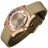 Buy Shop Marc Jacobs Henry Dinky Skeleton Beige Dial Beige Leather Strap Watch for Women - MBM1245 USA Online