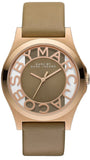 Buy Shop Marc Jacobs Henry Dinky Skeleton Beige Dial Beige Leather Strap Watch for Women - MBM1245 USA Online