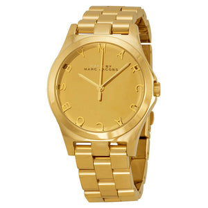 Buy Shop Marc Jacobs Henry Gold Dial Gold Steel Strap Watch for Women - MBM3211 USA Online