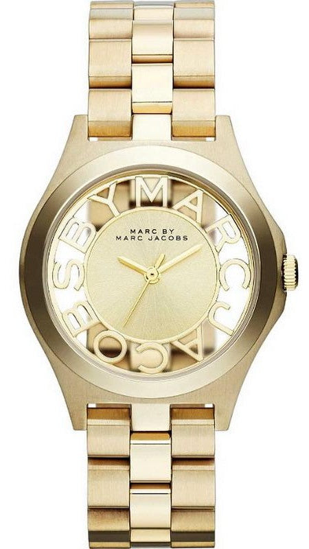 Buy Shop Marc Jacobs Henry Gold Dial Gold Steel Strap Watch for Women - MBM3292 USA Online