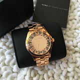 Buy Shop Marc Jacobs Henry Rose Gold Dial Rose Gold Steel Strap Watch for Women - MBM3207 USA Online