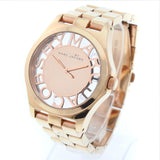 Buy Shop Marc Jacobs Henry Rose Gold Dial Rose Gold Steel Strap Watch for Women - MBM3207 USA Online