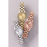 Buy Shop Marc Jacobs Henry Rose Gold Dial Rose Gold Steel Strap Watch for Women - MBM3278 USA Online