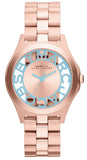 Buy Shop Marc Jacobs Henry Rose Gold Dial Rose Gold Steel Strap Watch for Women - MBM3296 USA Online