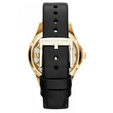 Buy Shop Marc Jacobs Henry Skeleton Black Dial Black Leather Strap Watch for Women - MBM1340 USA Online